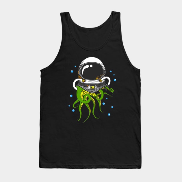 Astronaut Octopus Kraken Tank Top by Foxxy Merch